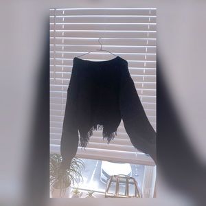 Plush black sweater